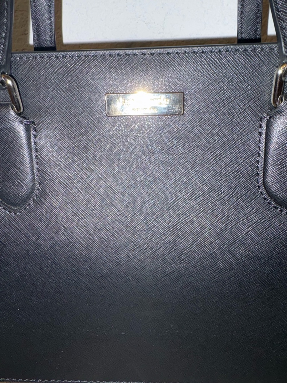 🥰Kate Spade New York Black Saffiano Leather Small Satchel Top Handle Bag - Picture 2 of 11